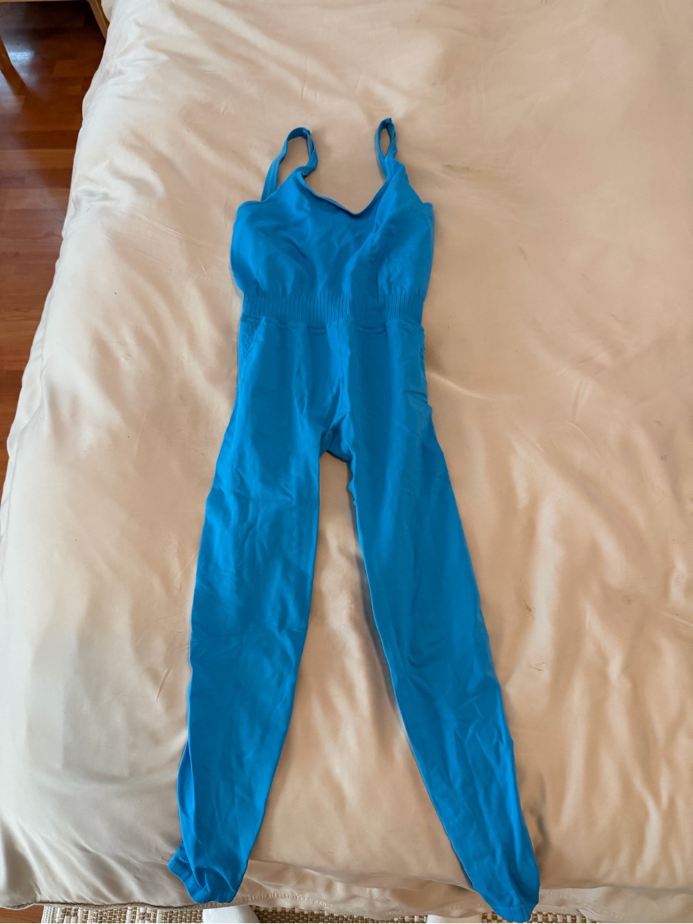 FP Movement by Free People Bright Blue Stretch Jumpsuit